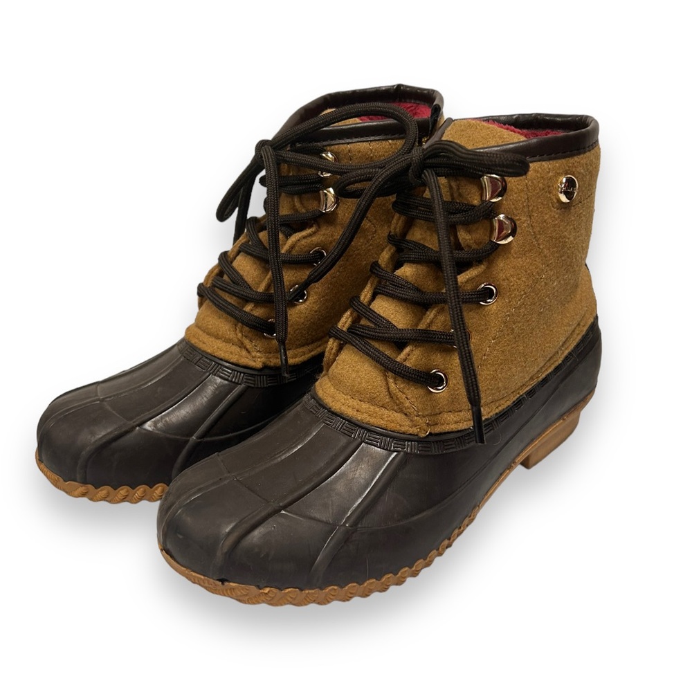 Tommy Hilfiger twROAN duck boots brown women’s size 6